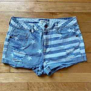 F21 4th of July Denim Shorts